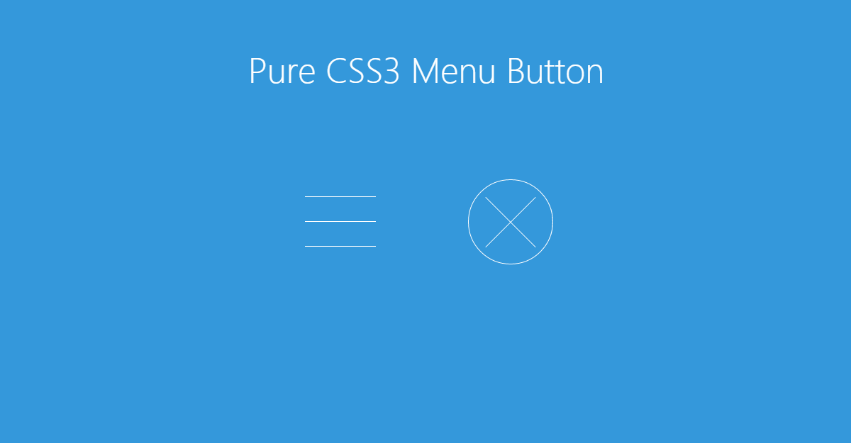 Pure CSS3 Menu Button
